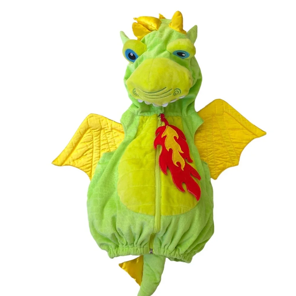 FAO Schwarz Infant Fire Breathing Dragon Plush Halloween Costume Full 12m